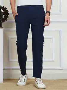 SLF INDIA Men Striped Mid Rise Track Pants