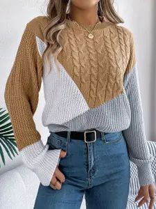 StyleCast x Revolte Women Colourblocked Pullover Sweaters