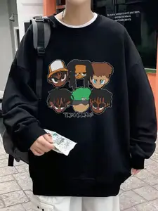 StyleCast x Revolte Men Graphic Printed Round Neck Pullover Sweatshirt