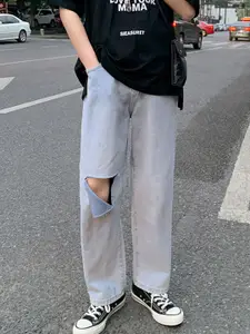 StyleCast Men Relaxed Fit Slash Knee Jeans