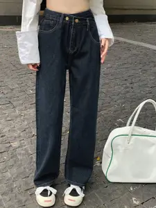 StyleCast Women Straight Fit High-Rise Jeans