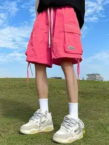 StyleCast x Revolte Men Solid Mid-Rise Cargo Shorts