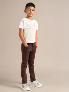 U.S. Polo Assn. Kids Boys Skinny Fit Mid-Rise Stretchable Jeans