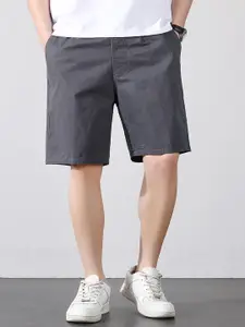 StyleCast x Revolte Men Cotton Solid Mid-Rise Regular Shorts