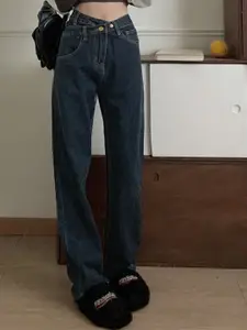 StyleCast Women Straight Fit High-Rise Jeans