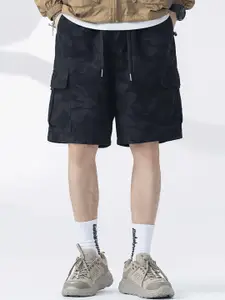 StyleCast x Revolte Men Printed Loose Fit Outdoor Cargo Shorts