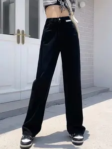 StyleCast Women Straight Fit High-Rise Cotton Jeans