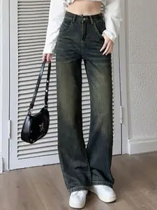 StyleCast Women Straight Fit Light Fade Mid - Rise Jeans