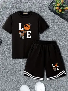 INCLUD Boys Printed Short Sleeves T-shirt With Shorts