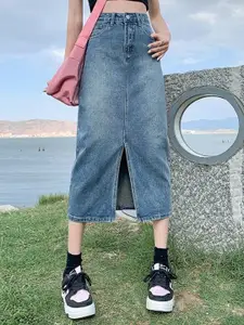 StyleCast Straight Midi Skirt