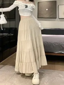 StyleCast Women Tiered Cotton Maxi Skirt