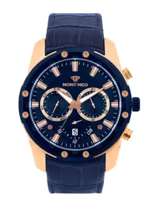 MONT NEO Men Dial & Leather Straps Analogue Chronograph Watch 1053M-L3505