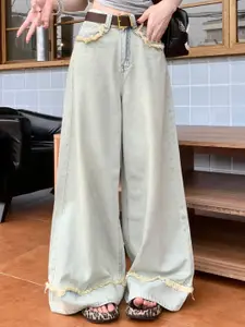 StyleCast Women Mid-Rise Cotton Wide Leg Jeans