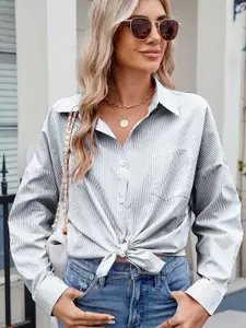 StyleCast Women Opaque Striped Casual Shirt
