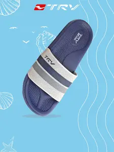 TRV Men Striped Sliders