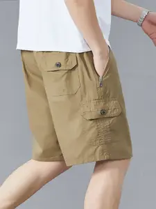 StyleCast x Revolte Men Mid-Rise Cotton Shorts