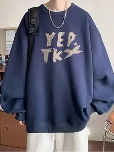 StyleCast x Revolte Men Oversized Printed Sweatshirt