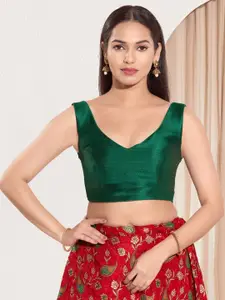 VAMAS - THE DESIGNER BLOUSES V-Neck Padded Saree Blouse