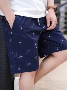 StyleCast x Revolte Men Printed Mid-Rise Regular Fit Cotton Shorts