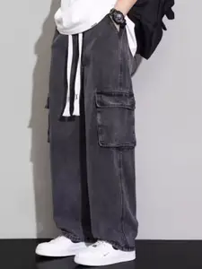 StyleCast x Revolte Men Wide Leg Medium Shade Jeans