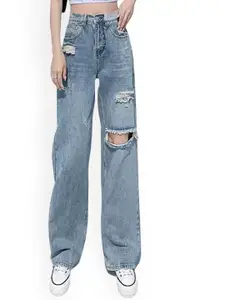 StyleCast Women Highly Distressed Heavy Fade Jeans