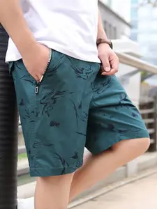 StyleCast x Revolte Men Printed Mid-Rise Cotton Shorts
