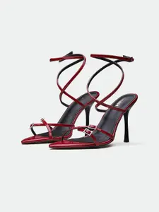 Oroh Lincoln Leather Stiletto Heel Sandals