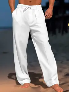 StyleCast x Revolte Men Loose Fit Mid-Rise Peg Trousers