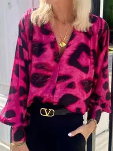 StyleCast Abstract Print V-Neck Top