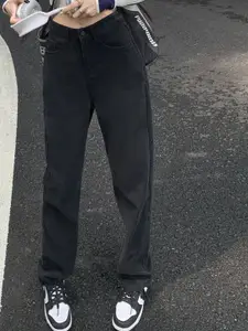 StyleCast Women Straight Fit High-Rise Jeans