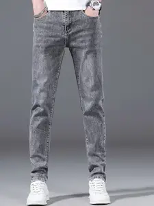 StyleCast x Revolte Men Skinny Fit Light Fade Mid-Rise Jeans