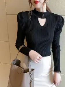 StyleCast Choker Neck Woollen Sweater