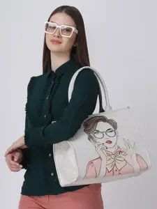 BAGSWORKS Textured Structured Satchel with Quilted