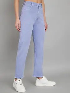 CORSICA Women Jean Straight Fit High-Rise Light Fade Stretchable Jeans