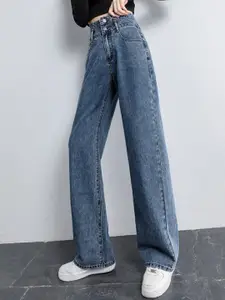 StyleCast Women Straight Fit High-Rise Jeans