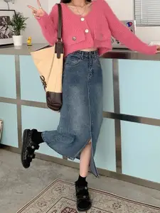 StyleCast Straight Midi Skirt