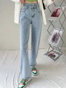 StyleCast Women Straight Fit High-Rise Jeans