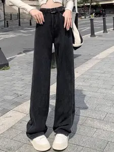 StyleCast Women Straight Fit High-Rise Jeans