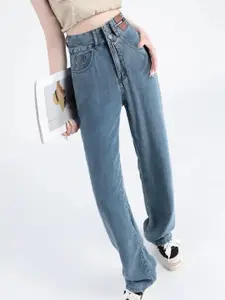 StyleCast Women Cotton Straight Fit High-Rise Jeans