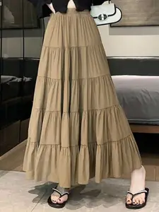 StyleCast Women Maxi Flared Skirt