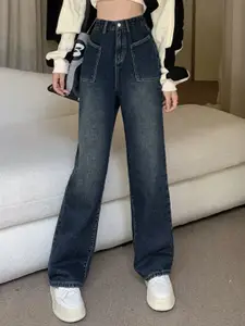 StyleCast Women Straight Fit High-Rise Light Fade Jeans