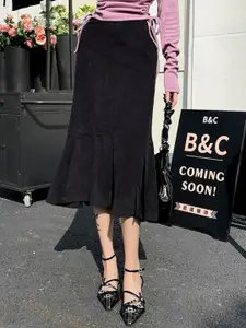 StyleCast Black A-Line Maxi Skirt