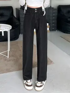 StyleCast Women Straight Fit High-Rise Jeans