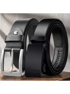 The Roadster Lifestyle Co Men Set Of 2 Genuine Leather Formal Belt