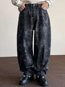 StyleCast x Revolte Men Boyfriend Fit Light Fade Printed Jeans