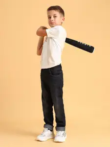 U.S. Polo Assn. Kids Boys Slim Fit Mid-Rise Light Fade Stretchable Jeans