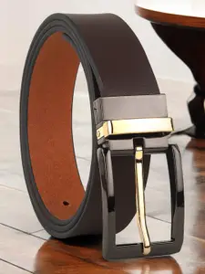 Provogue Men Textured Leather Formal Belt