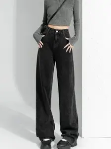 StyleCast Women Straight Fit High-Rise Jeans