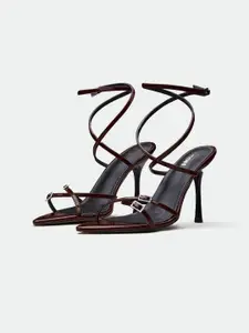 Oroh Lincoln Leather Stiletto Heel Sandals