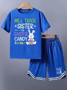 INCLUD Boys Printed Short Sleeves T-shirt With Shorts